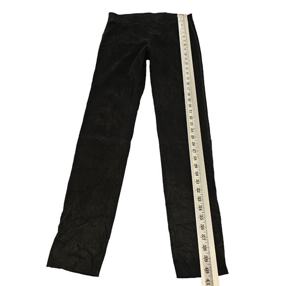Jil Sander Women Skinny Ankle Pants Size 40 Black Ante Lamb Leather check flaw - Picture 7 of 16